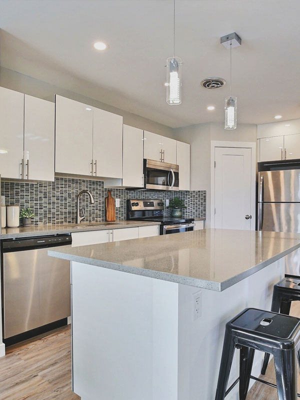 CH Built services included kitchen in apartments in Regina.